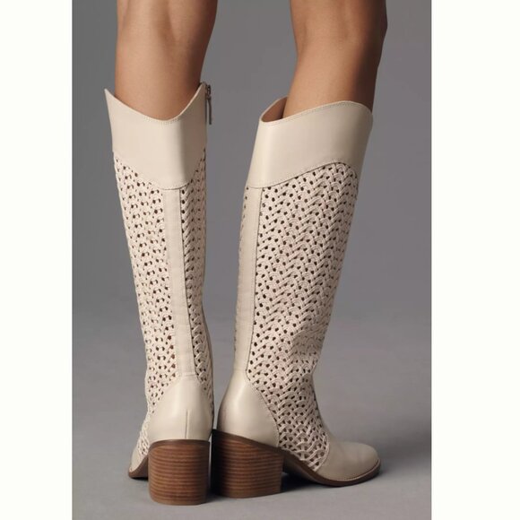 NEW KELSI DAGGER Echo Crochet High Shaft Boots in shell for women 825 8j4 - Picture 12 of 16